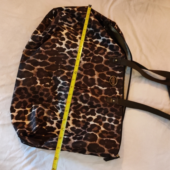 Coach Leopard Print Reversible Weekender Tote Travel Carryall Oversized Bag - Picture 8 of 8